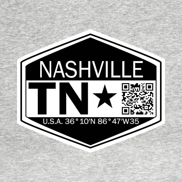 New Vintage Travel Location Qr  Nasville TN by SimonSay